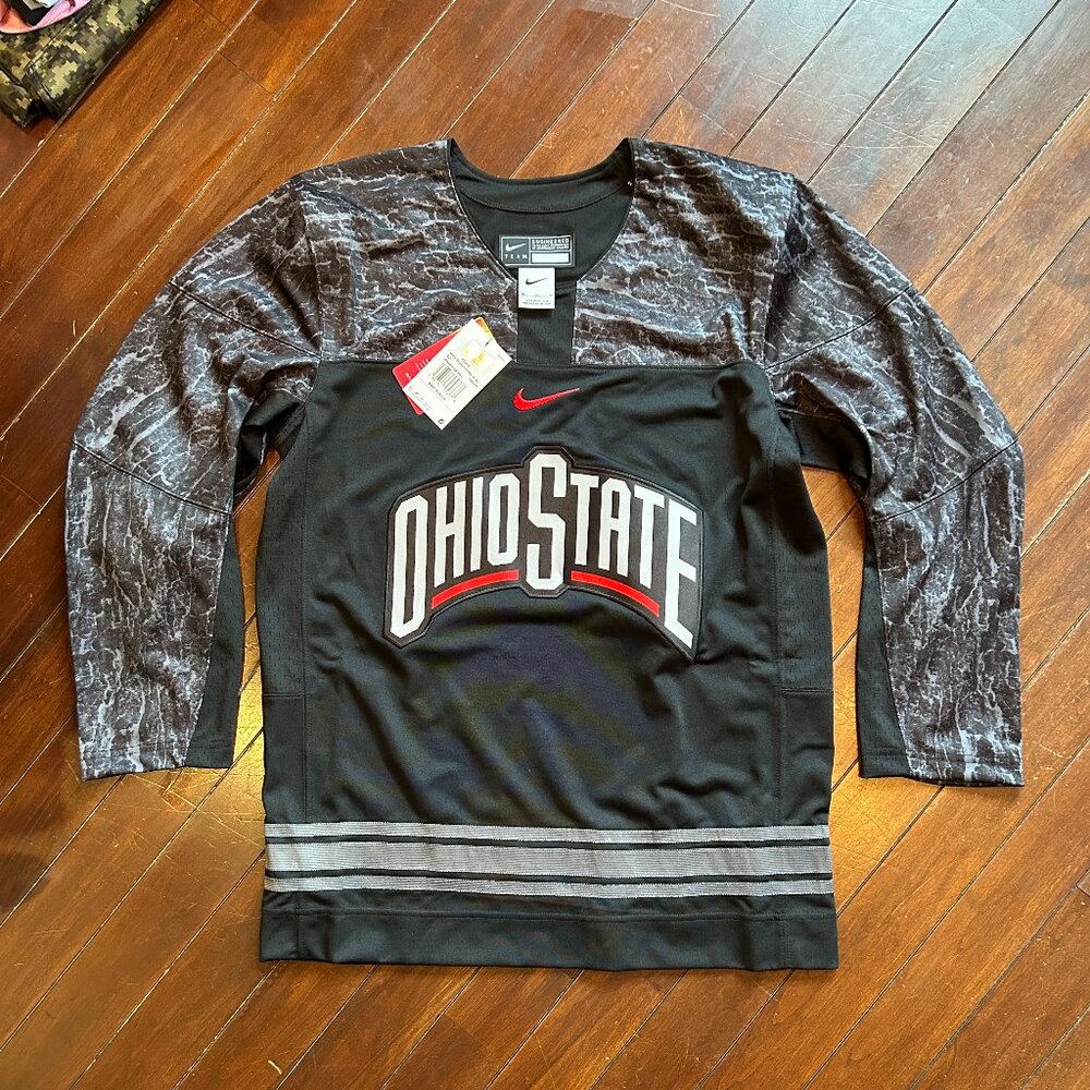 Nike Ohio State Buckeyes Black Hockey Jersey, New!